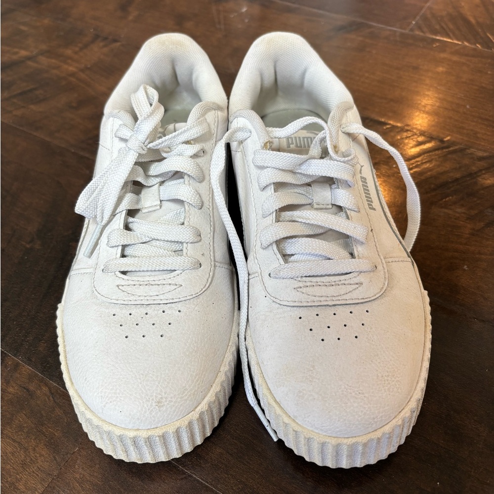 Puma Classic White Lace-Up Sneakers